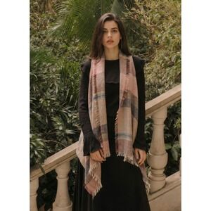 Woven Multicolor Women's Boho Indie Open Fringe Shawl Vest One Sz Cotton Blend